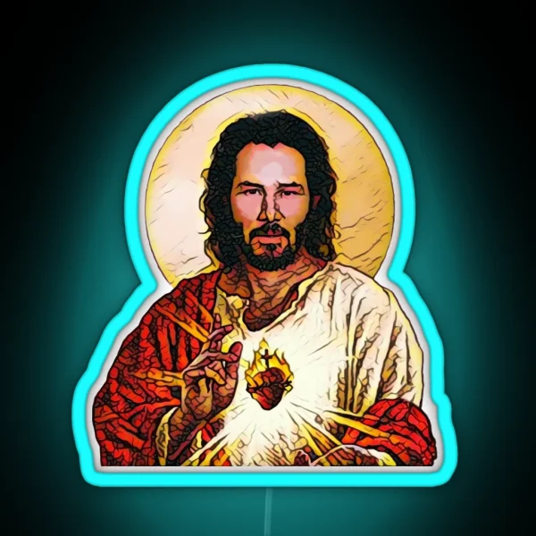 Holy Keanu Led Gadgets And Face Masks RGB Neon Sign