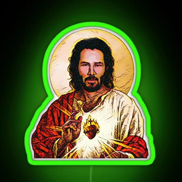 Holy Keanu Led Gadgets And Face Masks RGB Neon Sign