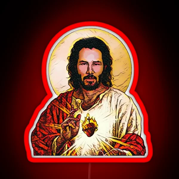 Holy Keanu Led Gadgets And Face Masks RGB Neon Sign