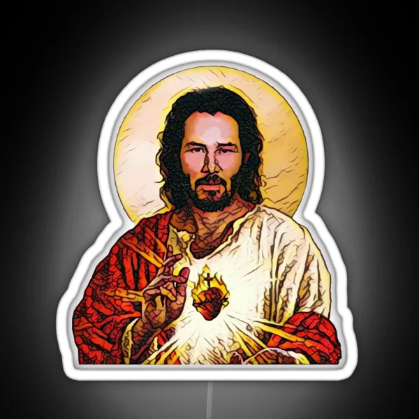 Holy Keanu Led Gadgets And Face Masks RGB Neon Sign