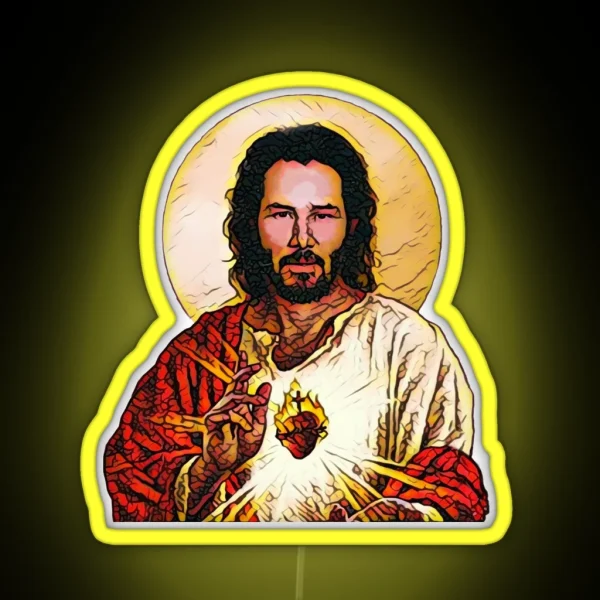 Holy Keanu Led Gadgets And Face Masks RGB Neon Sign
