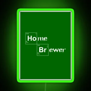 Home Brewer Breaking Bad Style Graphic RGB Neon Sign
