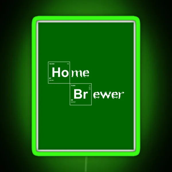 Home Brewer Breaking Bad Style Graphic RGB Neon Sign