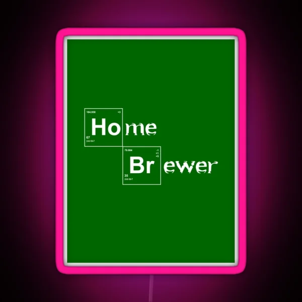 Home Brewer Breaking Bad Style Graphic RGB Neon Sign