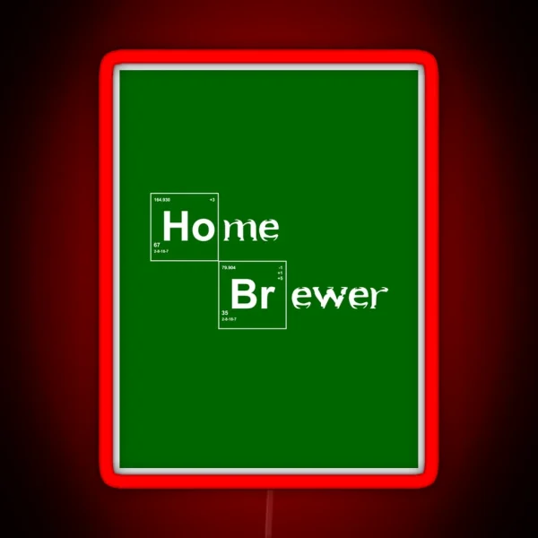 Home Brewer Breaking Bad Style Graphic RGB Neon Sign