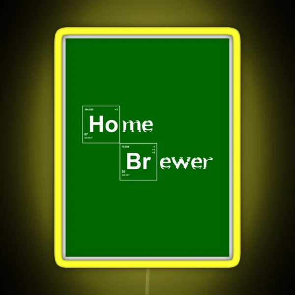 Home Brewer Breaking Bad Style Graphic RGB Neon Sign
