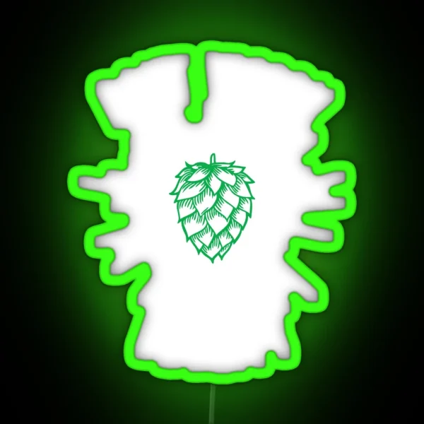 Home Brewer Vintage Hop Leaf Craft Beer Led RGB Neon Sign