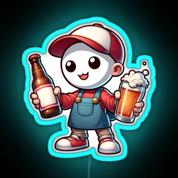 Home Brewing Homebrew Character Craft Beer RGB Neon Sign
