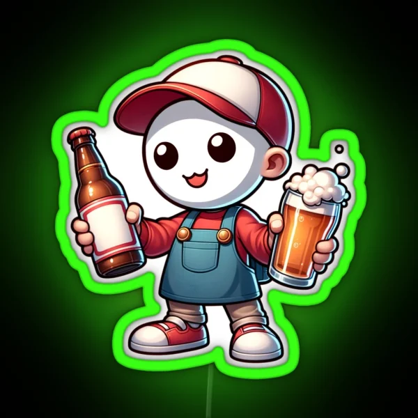 Home Brewing Homebrew Character Craft Beer RGB Neon Sign