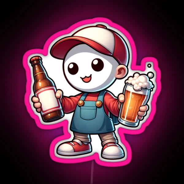 Home Brewing Homebrew Character Craft Beer RGB Neon Sign