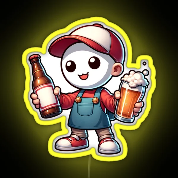 Home Brewing Homebrew Character Craft Beer RGB Neon Sign