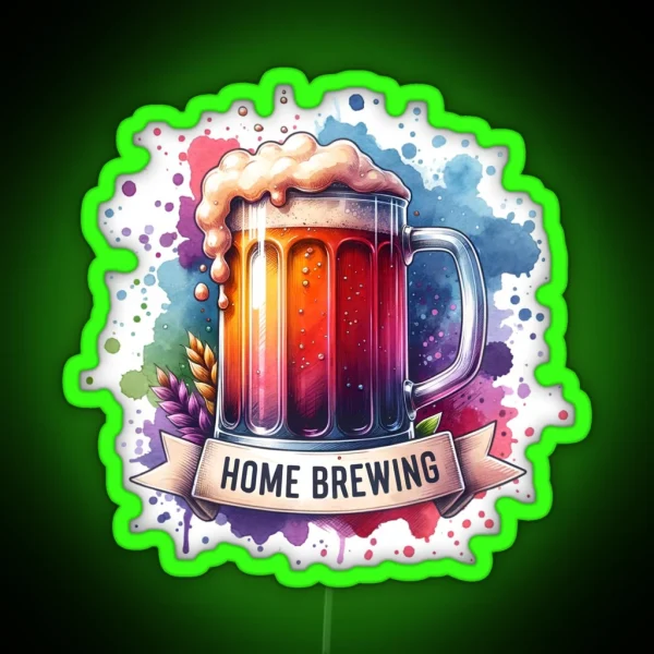 Home Brewing Homebrew Colorful Craft Beer Hobby Brewer RGB Neon Sign