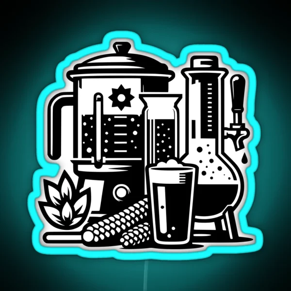 Home Brewing Homebrew Craft Beer Hobby Brewer Gift RGB Neon Sign