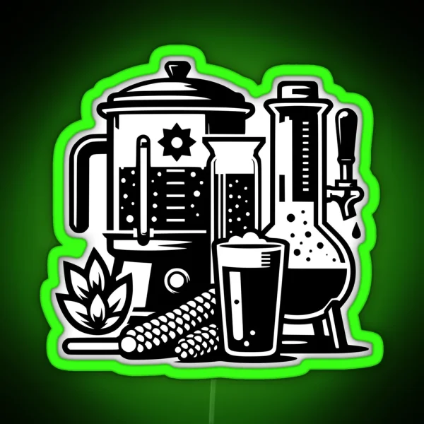 Home Brewing Homebrew Craft Beer Hobby Brewer Gift RGB Neon Sign