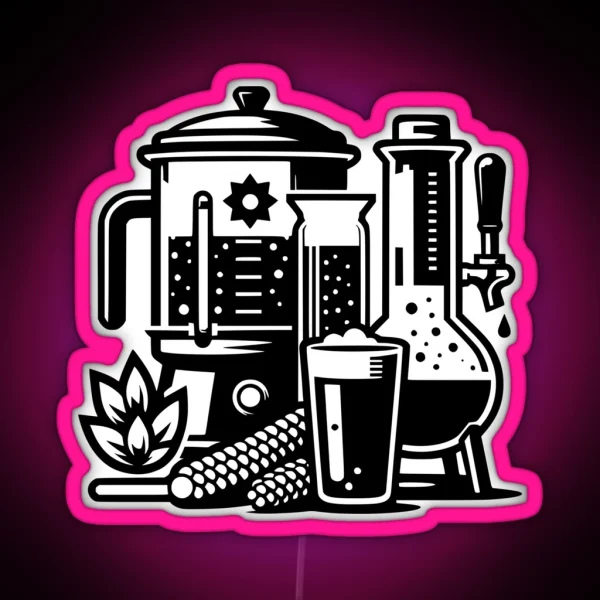 Home Brewing Homebrew Craft Beer Hobby Brewer Gift RGB Neon Sign