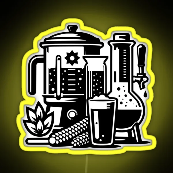 Home Brewing Homebrew Craft Beer Hobby Brewer Gift RGB Neon Sign