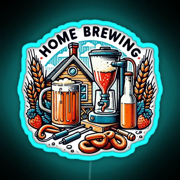 Home Brewing Homebrew Craft Beer Hobby Brewer Gift RGB Neon Sign
