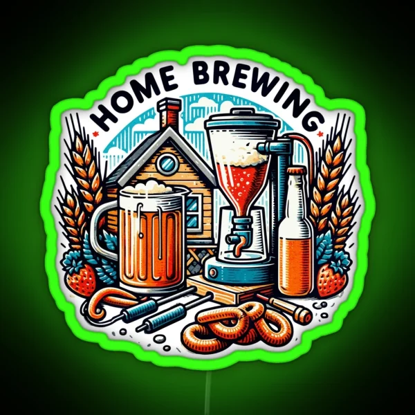 Home Brewing Homebrew Craft Beer Hobby Brewer Gift RGB Neon Sign