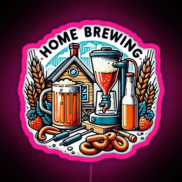 Home Brewing Homebrew Craft Beer Hobby Brewer Gift RGB Neon Sign