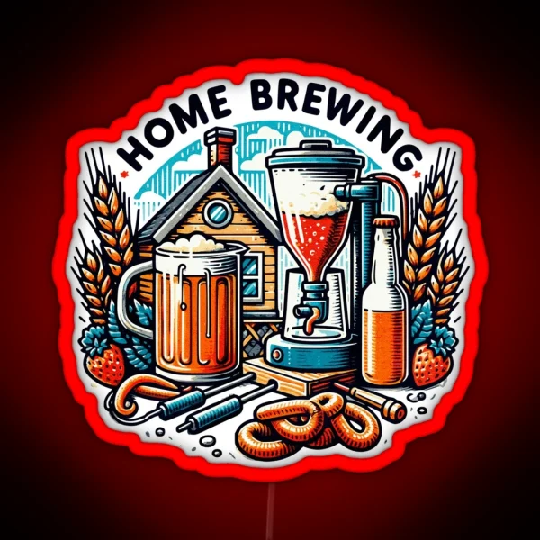Home Brewing Homebrew Craft Beer Hobby Brewer Gift RGB Neon Sign