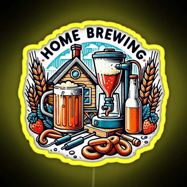 Home Brewing Homebrew Craft Beer Hobby Brewer Gift RGB Neon Sign