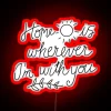 Whimsical Family Love Quote Wall Sign with Neon RGB Lighting