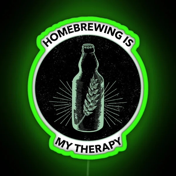 Homebrewing Is My Therapy RGB Neon Sign