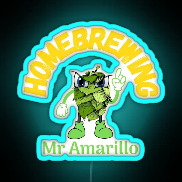 Homebrewing Mr Amarillo RGB Neon Sign