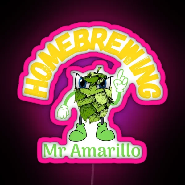 Homebrewing Mr Amarillo RGB Neon Sign