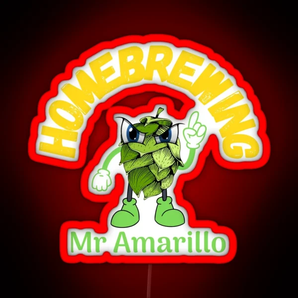 Homebrewing Mr Amarillo RGB Neon Sign