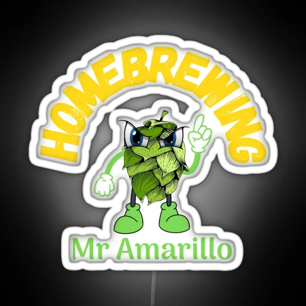 Homebrewing Mr Amarillo RGB Neon Sign