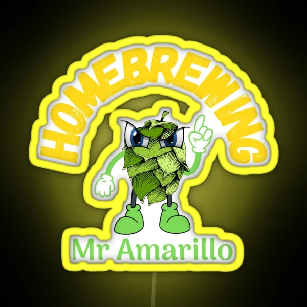 Homebrewing Mr Amarillo RGB Neon Sign