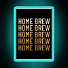 Neon Homebrewing Wall Sign with RGB Color Changing Fading Text