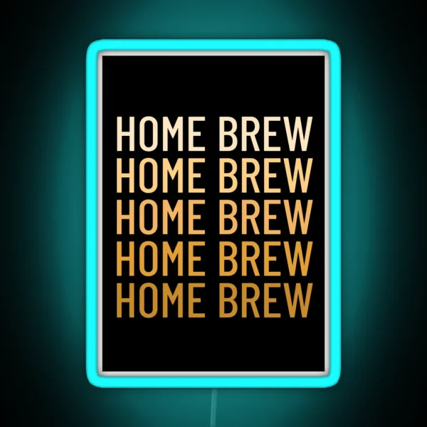 Homebrewing Text Fade RGB Neon Sign