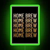 Modern neon home brewing equipment inspired bar pub decor accent
