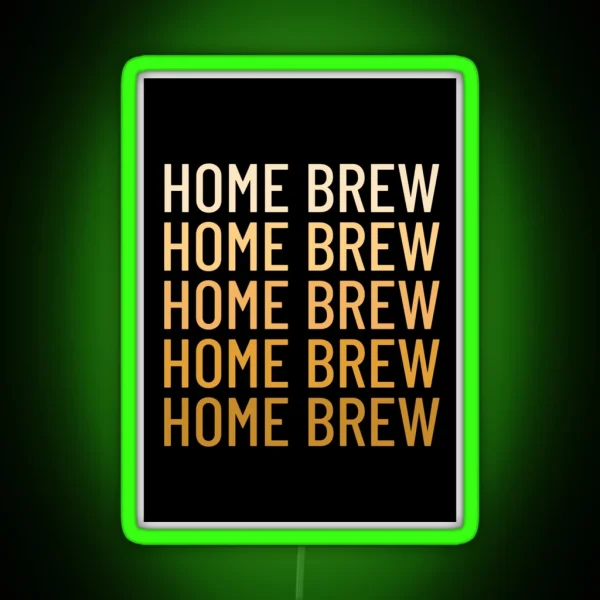 Homebrewing Text Fade RGB Neon Sign