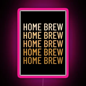 Homebrewing Text Fade RGB Neon Sign