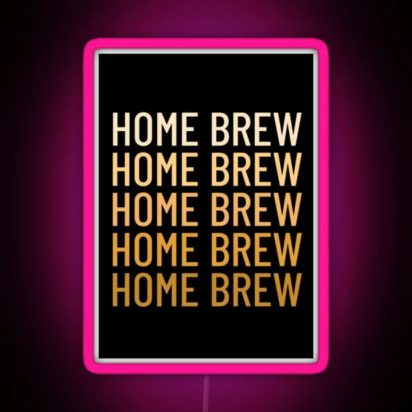 Homebrewing Text Fade RGB Neon Sign