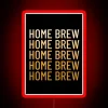 Personalized homebrew hobby decor with customizable text neon glow effect