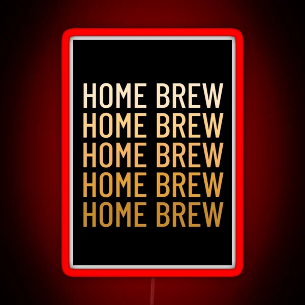 Homebrewing Text Fade RGB Neon Sign
