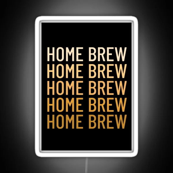 Homebrewing Text Fade RGB Neon Sign