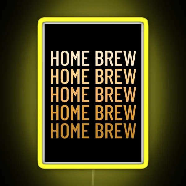 Homebrewing Text Fade RGB Neon Sign