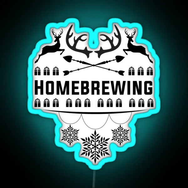 Homebrewing Ugly Christmas Unisex Led For Homebrewing RGB Neon Sign