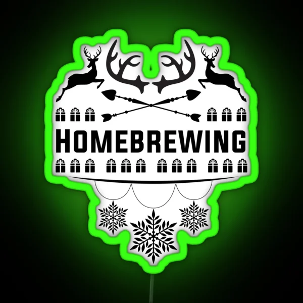 Homebrewing Ugly Christmas Unisex Led For Homebrewing RGB Neon Sign
