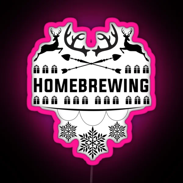 Homebrewing Ugly Christmas Unisex Led For Homebrewing RGB Neon Sign
