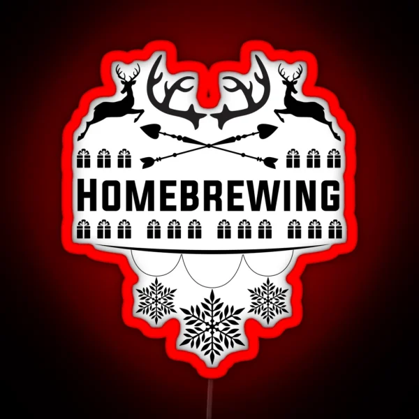 Homebrewing Ugly Christmas Unisex Led For Homebrewing RGB Neon Sign