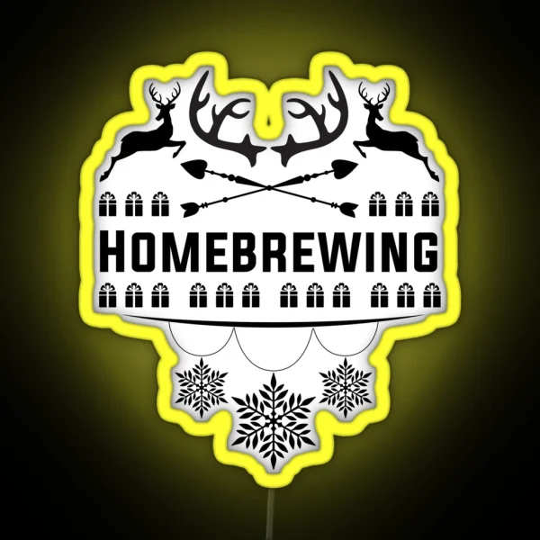 Homebrewing Ugly Christmas Unisex Led For Homebrewing RGB Neon Sign