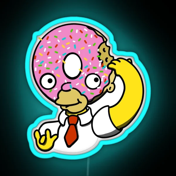 Homer Doughnut RGB Neon Sign