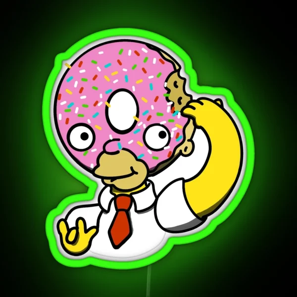Homer Doughnut RGB Neon Sign