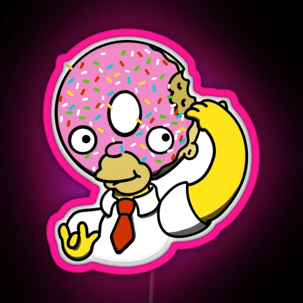 Homer Doughnut RGB Neon Sign
